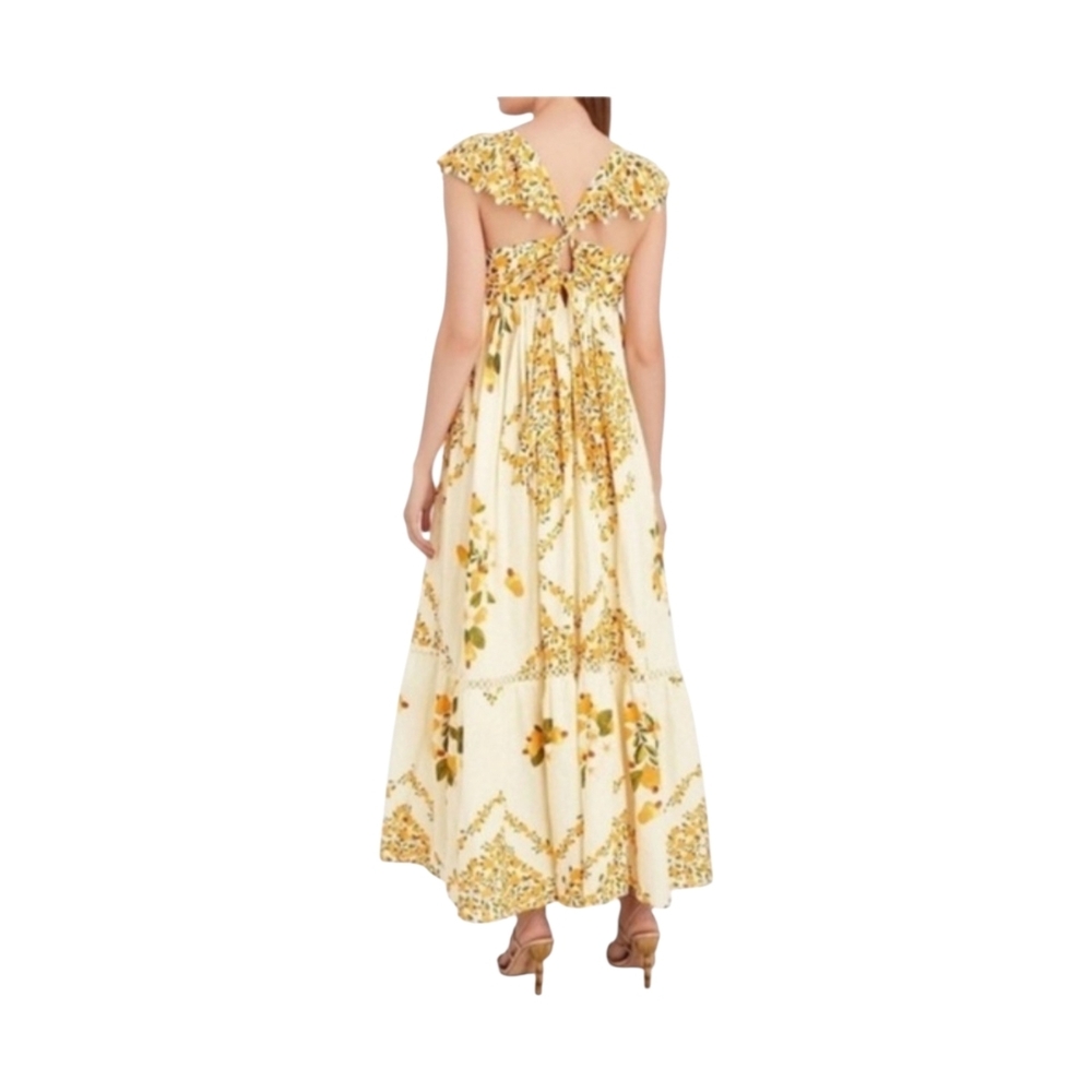 Farm Rio Cashew Crossed Back Maxi Dress Large - Picture 2 of 10
